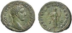 Roman Silver & Bronze Coins - Imperial Commodus, (A.D. 177-192), AE dupondius, Rome mint, issued A.D. 181, (12.51 g), obv. laureate head of Commodus to right, around M COMMODVS ANTONINVS AVG, rev. aro
