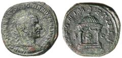 Roman Silver & Bronze Coins - Imperial Trebonianus Gallus, (A.D. 251-253), AE sestertius, Rome mint, issued A.D.251-2, (22.34 g), obv. laureate bust draped to right of Trebonianus Gallus, around IMP C