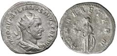 Roman Silver & Bronze Coins - Imperial Aemilian, (A.D. 253), silver antoninianus, Rome mint, (3.64 g), obv. radiate bust of Aemilian to right, around IMP AEMILIANVS PIVS FEL AVG, rev. around ROMAE AET