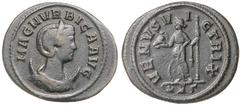 Roman Silver & Bronze Coins - Imperial Magnia Urbica, wife of Carinus, (283-285 A.D.), copper antoninianus, Rome Mint, (4.87 g), obv. diademed draped bust of Magnia Urbica to right, on crescent, aroun