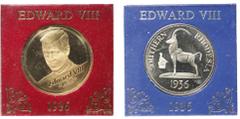 World Historical Medals - Edward VIII- Late Ian McCut GREAT BRITAIN, Edward VIII, Richard Lobel Series of proof fantasy medals, 1936 (issued 1984), in gilt and also in cupro nickel (38mm) (various iss