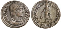 Roman Silver & Bronze Coins - Roman Imperial HELENA, mother of Constantine I, (307-337 A.D.), AE folles, rev. SECVRITAS REIPVBLICE around rev. Securitas standing to left, lowering branch, raising robe