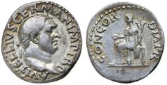 Roman Silver & Bronze - Roman Imperial VITELLIUS, (Late April - Dec 20, 69 A.D.), silver denarius, Rome Mint, (3.51 g), obv. Laureate head of Vitellius to right around A VITELLIVS GERMAN IMP TR P, rev