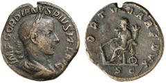 Roman Silver & Bronze - Roman Imperial GORDIAN III, (A.D. 238-244), AE sestertius, Rome mint, issued A.D. 243-4 (16.85 g), obv. laureate draped and cuirassed bust of Gordian III to right, around IMP G
