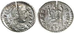 Dr C. Haymes Collection - Greek Coins ANCIENT GREEK, Roman and Byzantine silver and AE issues including Valens, (A.D. 364-378), silver siliqua, Trier mint, issued A.D. c.367-375, (1.97 g), obv. pearl-