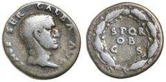 Dr C. Haymes Collection - Roman Imperial Coins GALBA, (July 68 - January 69 A.D.), silver denarius, Rome Mint, (3.01 g), obv. Head of Galba bare-headed to right around IMP SER GALBA AVG, rev. SPQR/ OB
