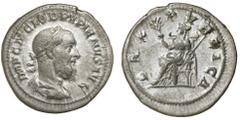 Dr C. Haymes Collection - Roman Imperial Coins PUPIENUS, (A.D. 238), silver denarius, issued A.D. 238, (2.92 g), Rome mint, obv. laureate bust to right of Pupienus, around IMP C M CLOD PVPIENVS AVG, r