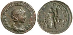Dr C. Haymes Collection - Roman Imperial Coins HERENNIA ETRUSCILLA, (wife of Trajan Decius), (A.D. 249-251), AE as, Rome mint, (11.21 g), obv. diademed bust to right, around HERENNIA ETRVSCILLA AVG, r