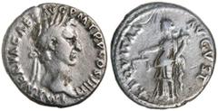 Roman Silver & Bronze Coins - Imperial NERVA, (A.D. 96-98), silver denarius, Rome mint, issued A.D. 96, (3.07 g), obv. laureate head of Nerva to right, around IMP NERVA CAES AVG P M TR P COS III P P, 