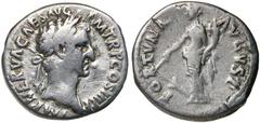 Roman Silver & Bronze Coins - Imperial NERVA, (A.D. 96-98), silver denarius, Rome mint, issued A.D. 97, (3.07 g), obv. laureate head of Nerva to right, around IMP NERVA CAES AVG P M TR P COS III P P, 