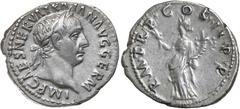 Roman Silver & Bronze Coins - Imperial TRAJAN, (A.D. 98-117), silver denarius, issued 98-99, Rome mint, (3.20 g), obv. laureate bust draped to right of Trajan, around IMP CAES NERVA TRAIAN AVG GERM, r