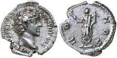 Roman Silver & Bronze Coins - Imperial MARCUS AURELIUS AS CAESAR, (A.D. 161-180), silver denarius, Rome mint, issued A.D. 140-144, (3.32 g), obv. bare head of Marcus Aurelius to right, around AVRELIVS