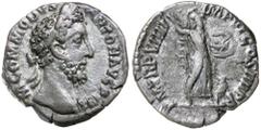 Roman Silver & Bronze Coins - Imperial COMMODUS, (A.D. 177-192), silver denarius, Rome mint, issued 183-84, (2.72 g), obv. M COMMODVS AN TON AVG PIVS, laureate head right, rev. P M TR P VIIII IMP VI C