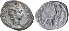 Roman Silver & Bronze Coins - Imperial ORBIANA, wife of Severus Alexander, (married A.D.225), silver denarius, issue struck at Rome c.225 A.D, (2.51 g), obv. SALL BARBIA ORBIANA AVG around, diademed b