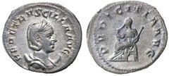 Roman Silver & Bronze Coins - Imperial HERENNIA ETRUSCILLA, (wife of Trajan Decius), (A.D. 249-251), silver antoninianus, Rome mint, issued 250, (3.89 g), obv. diademed draped bust to right on crescen