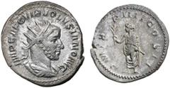 Roman Silver & Bronze Coins - Imperial VOLUSIAN, son of Trebonianus Gallus, (A.D. 251-253), silver antoninianius, Rome mint, (3.54 g), obv. radiate bust to right, around IMP CAE C VIB VOLVSIANO AVG, r
