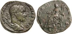 Roman Silver & Bronze Coins - Imperial VOLUSIAN, (A.D. 251-253), AE sestertius, Rome Mint, (20.26 g), obv. laureate bust draped to right of Volusian, around IMP CAE C VIB [VOLVS]IANO AVG, rev. Concord