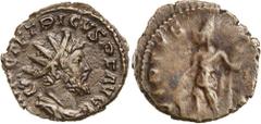 Roman Silver & Bronze Coins - Imperial TETRICUS I, (A.D. 270-273), billon antoninianus, Treveri Mint, (3.91 g), obv. radiate cuirassed bust to right, around [IMP] C TETRICVS P F AVG, rev. around VIRTV