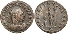 Roman Silver & Bronze Coins - Imperial TACITUS, (275-276 A.D.), billon antoninianus, issued 276 A.D., Siscia Mint, (4.74 g), obv. radiate cuirassed bust of Tacitus to right, around IMP CM CL TACITVS A