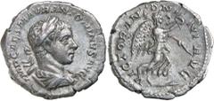 Roman Silver & Bronze - Imperial ELAGABALUS, (A.D. 218-222), silver denarius, Rome mint, issued A.D. 218, (2.95 g), obv. laureate bust of Elagabalus draped to right, around IMP CAES M AVR ANTONINVS AV