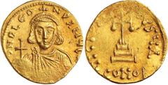 Ancient Gold - Byzantine LEO III THE 'ISAURIAN', (A.D. 717-741), gold solidus, Constantinople mint, issued 717-720, (4.46 g), 4th officina, obv. facing crowned and draped bust of Leo III, holding glob