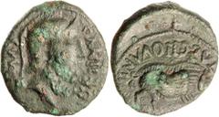 Great Britain Silver & Bronze Coins - Celtic - Willi ANCIENT BRITAIN, Celtic coinage, Trinovantes, Cunobelin (early 1st century AD to AD 40), bronze unit (S.337; V.A.2091; ABC 2960). Reverse off centr