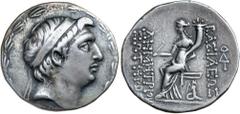 Greek Silver & Bronze Coins - Celtic - Susanian SYRIA, Kingdom of, Demetrios I, (162-150 B.C.), silver tetradrachm, (16.42 g), probably Nisibis mint (Houghton and SC), Uncertain Mint 84 (possibly in M