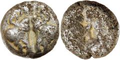 Greek Silver & Bronze Coins - Baktria - Zeugitana ANCIENT GREEK SILVER AND BRONZE ISSUES INCLUDING, Lesbos, Mytilene, (late 6th century B.C.), billon tenth or sixth stater, (0.99 g), obv. two boars' h
