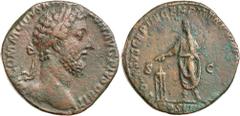 Roman Silver & Bronze Coins - Imperial - Augustus - J COMMODUS, (A.D. 177-192), AE sestertius, Rome mint, issued A.D. 185, (22.38 g), obv. laureate head of Commodus to right, around M COMMODVS ANT ON 