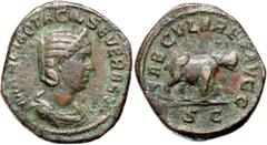 Roman Silver & Bronze Coins - Imperial - Severus Alex OTACILIA SEVERA, wife of Philip I, (248 A.D.), AE sestertius, Rome Mint, (18.56 g), Ludi Saeculares (Secular Games) issue, commemorating the 1000t