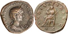 Roman Silver & Bronze Coins - Imperial - Severus Alex HERENNIA ETRUSCILLA, (wife of Trajan Decius), (A.D. 249-251), sestertius, Rome mint, (22.00 g), issued 250 A.D., obv. diademed bust to right, arou