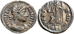 Roman Silver & Bronze Coins - Imperial - Severus Alex VALENTINIAN I, (A.D. 364-375), silver siliqua, Trier mint, (1.80 g), obv. pearl-diademed bust of Valentinian to right, around DN VALENTINI ANVS PF