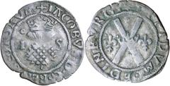 Great Britain Silver & Bronze Coins Scotland, James V, (1513-1542), billon bawbee, third coinage, 1538-42, Edinburgh (S.5384). Toned, good fine.Ex Dr L.J.Sherwin Collection, from B.A.Seaby Coin and Me
