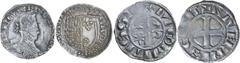 World Silver & Bronze Coins France, Navarre, Henry III, (1572-1610), silver demi franc, (6.81 g), issued 1577 at the Saint Palais mint, obv. HENRICVS. II. D. G. REX. NAVARRE, large bust of Henri III o