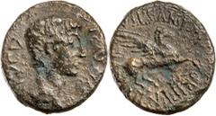 Greek Silver & Bronze Coins Corinthia, Corinth, Caligula, (37-41 A.D.), AE 20 or as, (5.99 g), issued by Magistrate P. Vipsanius Agrippa in 37-38, obv. bare head of Caligula to right. around, C CAESAR