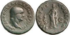 Roman Silver & Bronze Coins - Imperial Galba, (A.D. 68-69), AE as, (12.08 g), Rome mint, issued A.D. 68, obv. obv. bare head of Galba to right, around IMP SER GALBA CAES AVG P M TR P, rev. Libertas st