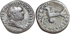 Roman Silver & Bronze Coins - Imperial Titus, (A.D. 79-81), silver denarius, Rome mint, issue of A.D. 79, (3.16 g), obv. IMP TITVS CAES VESPASIANVS AVG P M, laureate head to right, rev. TR POT VIII IM