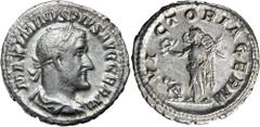 Roman Silver & Bronze Coins - Imperial Maximinus I, (235 A.D.), silver denarius, Rome mint, (3.33 g), obv. laureate bust of Maximinus I to right draped and cuirassed seen slightly from behind, MAXIMIN