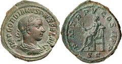 Roman Silver & Bronze Coins - Imperial Gordian III, (A.D. 238-244), AE sestertius, Rome mint, issued A.D. 242-3 (22.02 g), obv. laureate draped and cuirassed bust of Gordian III to right, around IMP G