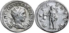 Roman Silver & Bronze Coins - Imperial Herennius Etruscus, son of Trajan Decius, (A.D. 251), silver antoninianii, issued 250-251 A.D., Rome Mint, (4.09 g), obv. radiate bust draped to right, of Herenn
