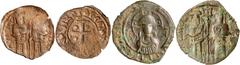 Byzantine Silver & Bronze Coins Michael VIII Palaeologus (A.D. 1261-1282) AE trachy Constantinople mint, (S.2259, 2283); Thessalonica mint (S.2305, Bendall T.12); Andronicus II Palaeologus (A.D. 1282-