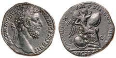 Roman Silver & Bronze Coins - Imperial COMMODUS, (A.D. 177-192), AE sestertius, (27.40 g), the . British victory issue, Rome mint, struck 185 A.D., obv. laureate head right, M COMMODVS AN TON AVG PIVS