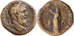 Roman Silver & Bronze Coins - Imperial PERTINAX, (A.D. 193), AE sestertius, Rome mint, issued A.D. 193, (27.15 g), obv. laureate head of bearded Pertinax to right, around IMP CAES P HELV PERTINAX AVG,