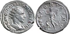 Roman Silver & Bronze Coins - Imperial TRAJAN DECIUS, (A.D. 249-251), silver antoninianus, Rome mint, issued 250, (4.36 g), obv. radiate draped bust to right, around IMP C M Q TRAIANVS DECIVS AVG, rev
