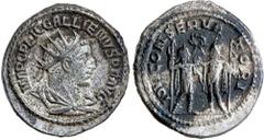 Roman Silver & Bronze Coins - Imperial GALLIENUS, (A.D. 253-268), billon antoninianus, (5.35 g), uncertain Syrian mint, issued 258-260, obv. around IMP C P LIC GALLIENVS P F AVG, radiate and cuirassed