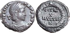 Roman Silver & Bronze Coins - Imperial JULIAN II, (A.D. 360-363), silver siliqua, Arelate mint, issued c.360 (1.77 g), obv. pearl-diademed bust of Julian II to right, around DN CL IVLI ANVS AVG, rev. 