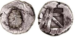 Greek Silver & Bronze Coins Attica, Islands off, Aegina (Aigina), (c.456/45-431 B.C.), silver stater, 21 mm, (12.31 g), obv. tortoise with segmented shell, rev. Incuse square with large "skew" design,