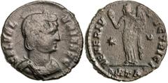 Roman Silver & Bronze Coins - Imperial Galeria Valeria, second wife of Galerius, (A.D. 305-311), AE follis, Heraclea mint, (7.38 g), issued 308-310, obv. diademed and draped bust to right of Galeria V