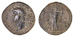 Roman Silver & Bronze Coins - Imperial Claudius, (A.D. 41-54), AE as, Rome Mint, issued A.D. 41-42, (12.66 g), obv. bare head of Claudius to left, around TI CLAVDIVS CAESAR AVG PM TR P IMP, rev. CONST