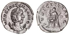 Roman Silver & Bronze Coins - Imperial Herennia Etruscilla, (wife of Trajan Decius), (A.D. 249-251), silver antoninianus, Rome Mint, issued 250, (4.14 g), obv. diademed draped bust to right on crescen